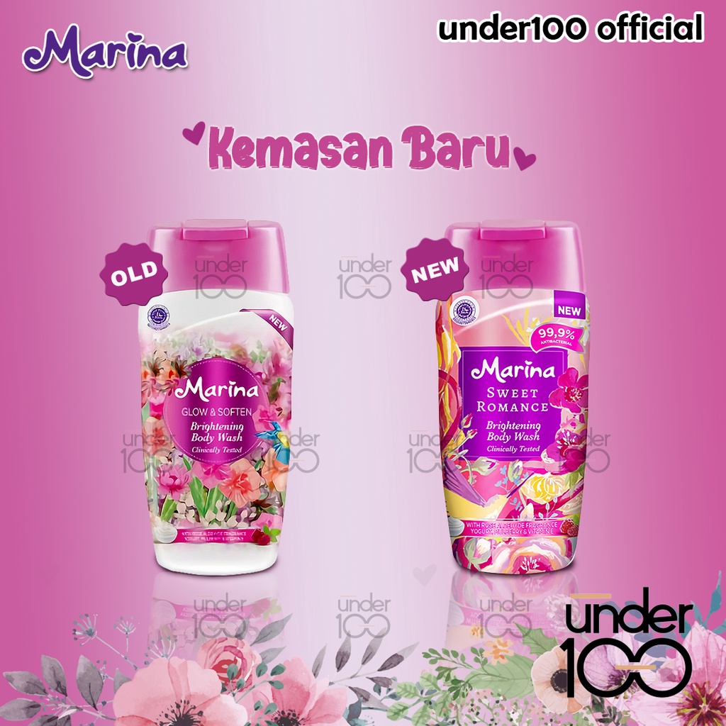 ❤ Under100 ❤ Marina Brightening Body Wash 95ml | Glow &amp; Extra Moist | Glow &amp; Soften | Glow &amp; Glam Perfection