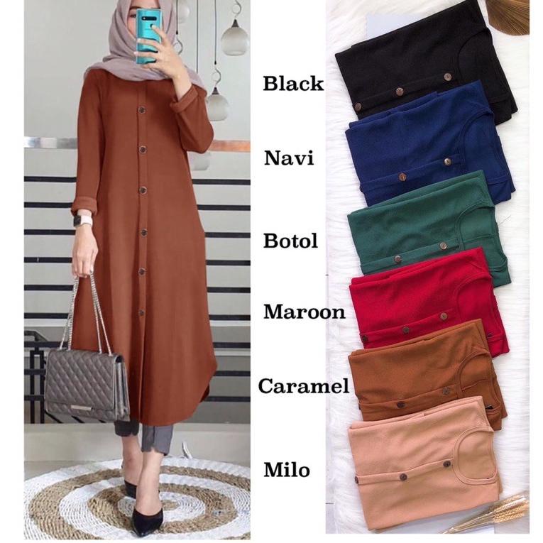 RECOMENDED SABELA Tunik - Tunik Milano Premium LD100 / Long Tunik / Saku Kiri&Kanan / R.3 - 189-5312