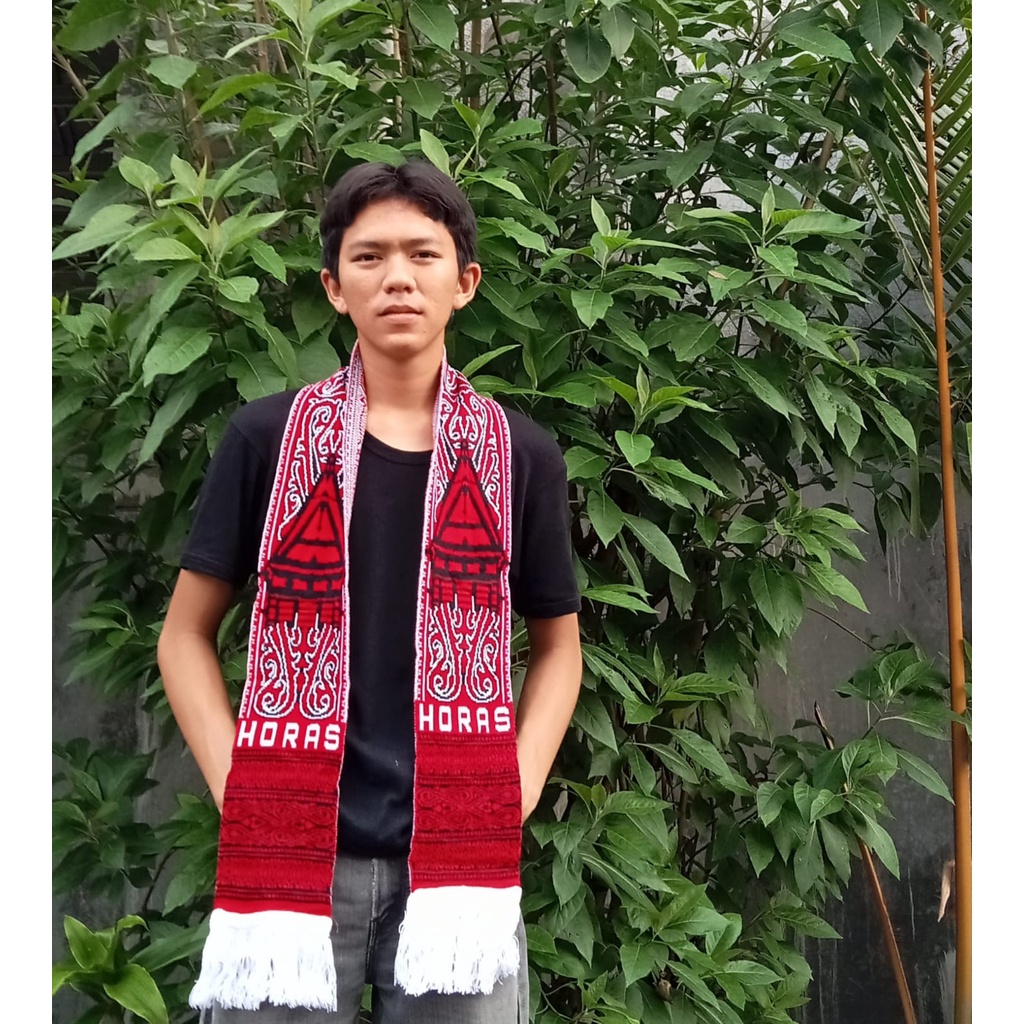 STOLA/SYAL/SELENDANG BAHAN RAJUT - souvenir ulos batak