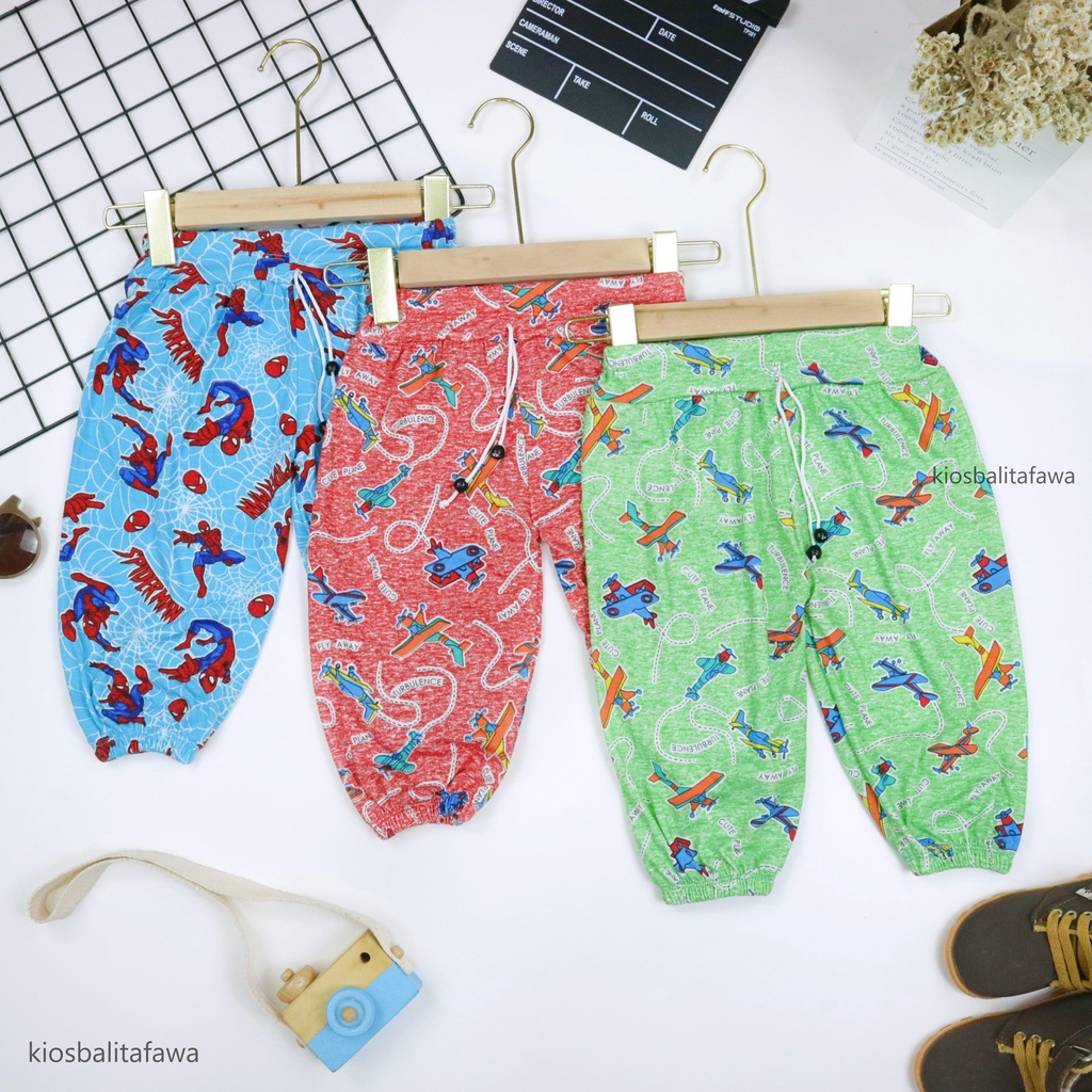 Jogger Boys uk 1-4 Tahun / Celana Joger Anak Laki Laki Murah Tidur Pants Adem Panjang Babycinnamon