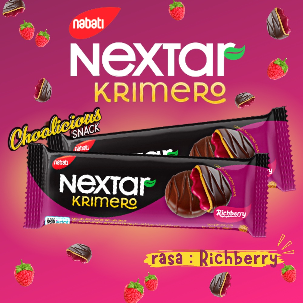

NEXTAR Krimero Biskuit Rasa Richberry / Richoco @28 gram