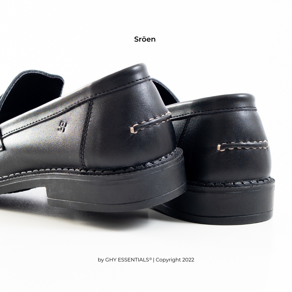 GHY ESSENTIALS Sepatu Loafer Pria Casual/Formal Kulit Asli Original Slip On - Sröen Loafer