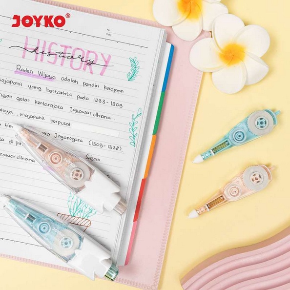 

Tipe X Kertas Joyko 6Mx2 Lebar 5mm Correction Tape ct-571