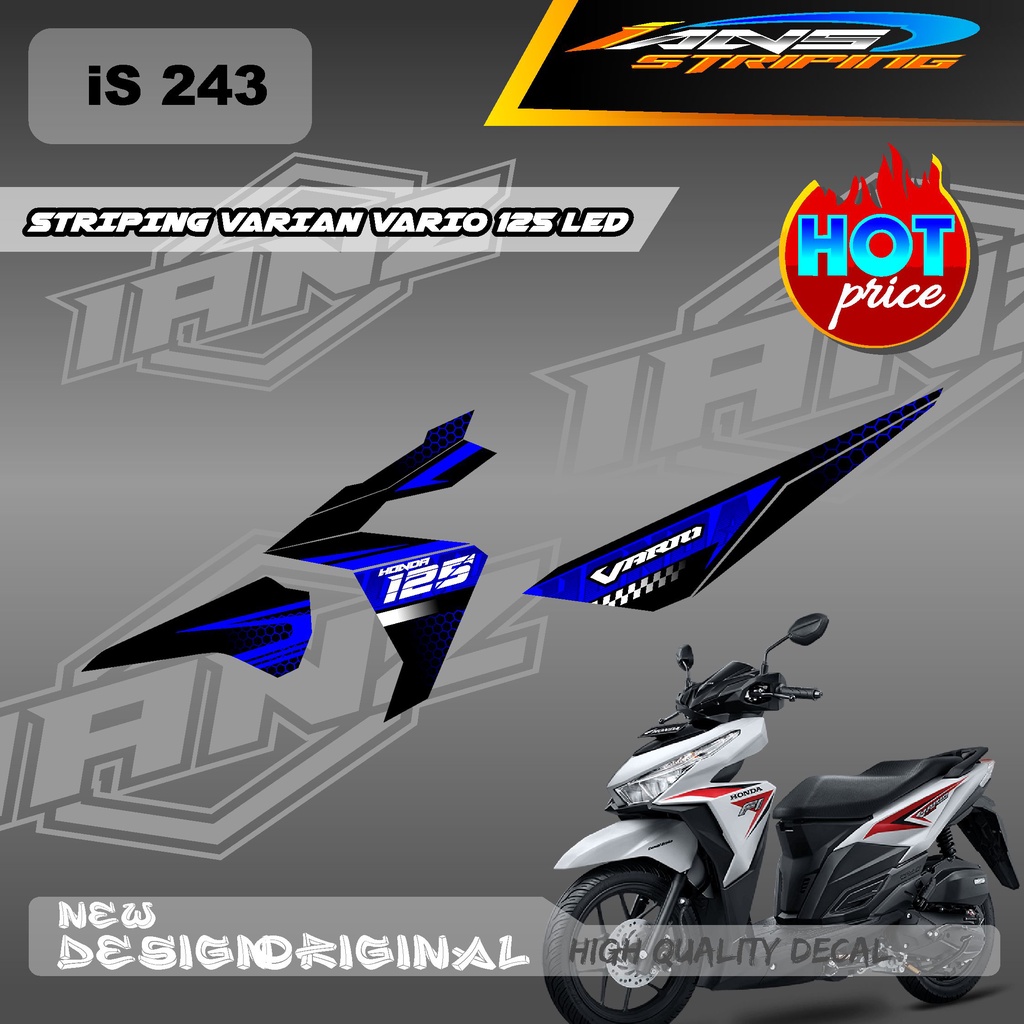 DECAL SEMI FULL HONDA VARIO 125 LED RACING SERIES / STIKER HONDA VARIO 125 LED / DECAL KERETA HONDA VARIO 125 LED IS 243