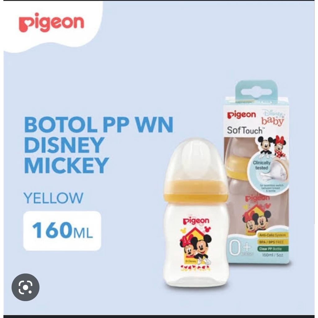 PIGEON Botol Susu 160 ml PERISTALTIC PLUS Wide Neck 1pc