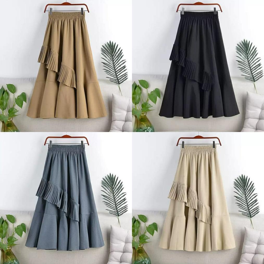 AIDHA SKIRT - rok murah / skirt murah / rok panjang / rok wanita / rok / basic skirt / skirt