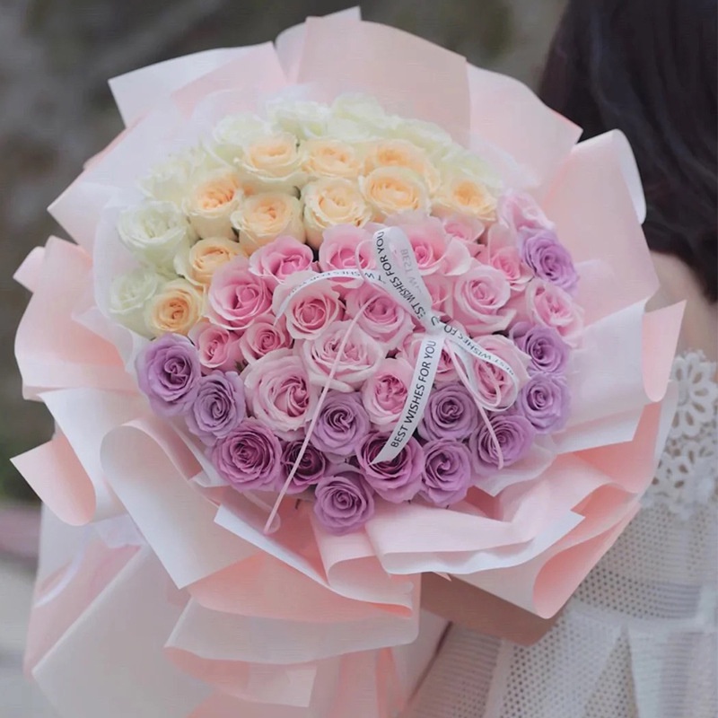 Flower Wrapping Paper Varian List Gold Kertas Buket Bunga Cellophane Florist Kertas Kado Ecer KB6200