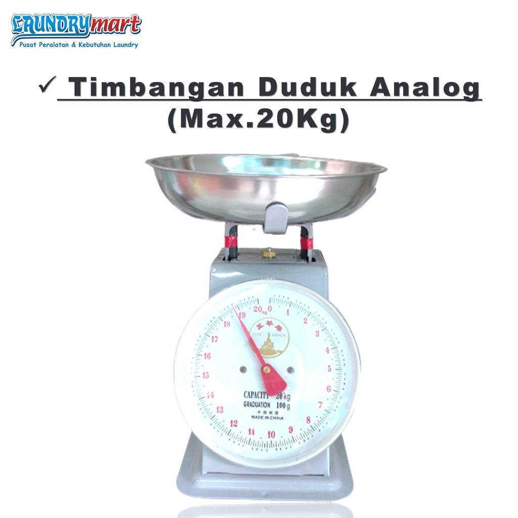TIMBANGAN DUDUK / TIMBANGAN DUDUK MANUAL / TIMBANGAN DUDUK ANALOG / TIMBANGAN DUDUKNLAUNDRY 20KG