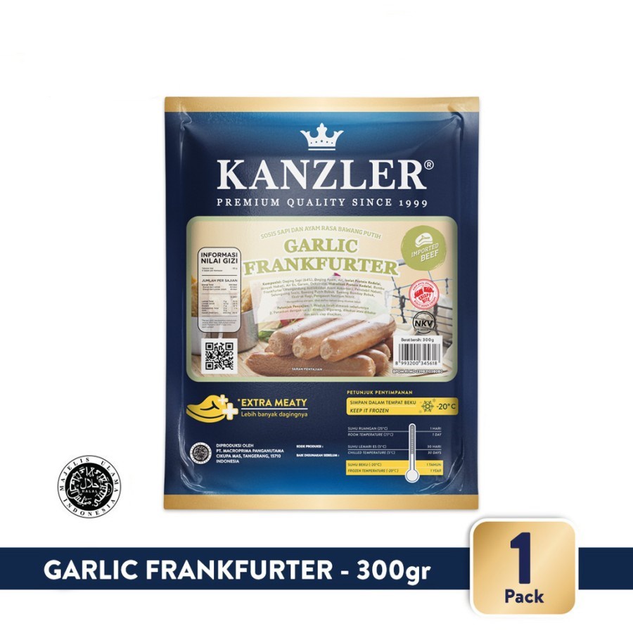 

Kanzler Garlic Frankfurter 300gr