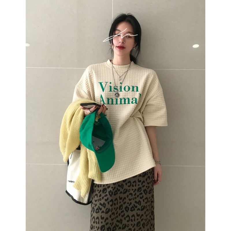 Kaos wanita Kaos oversize putih retro wanita korean style atasan baju wanita kekinian