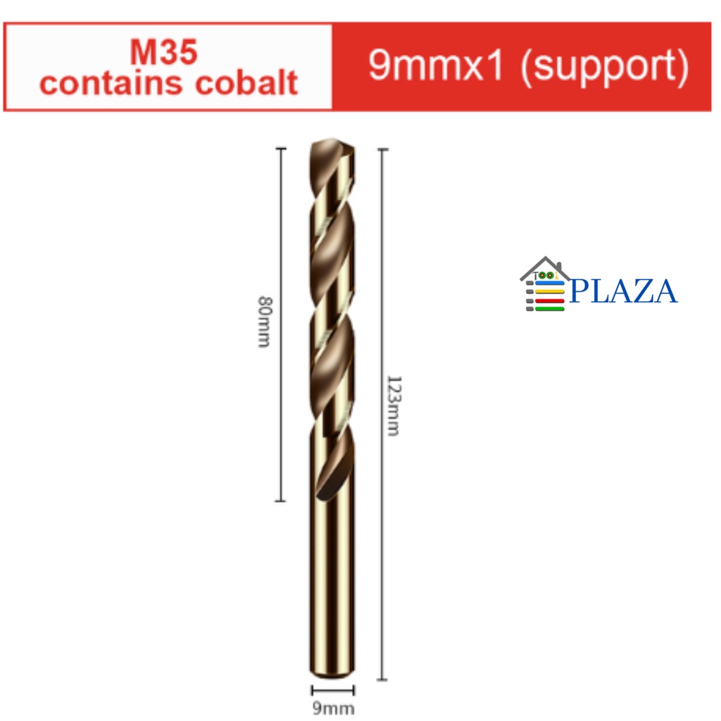 MATA BOR HSS COBALT BAJA M35 COBALT 9.0 MM HSS CO BAJA LURUS BESI