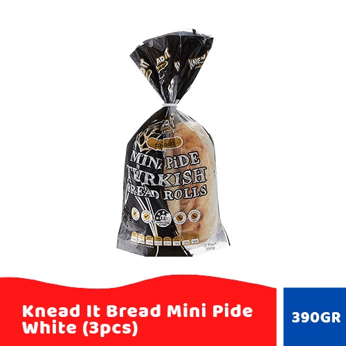 

Knead It Bread Mini Pide White Roti Turki Frozen - 390GR