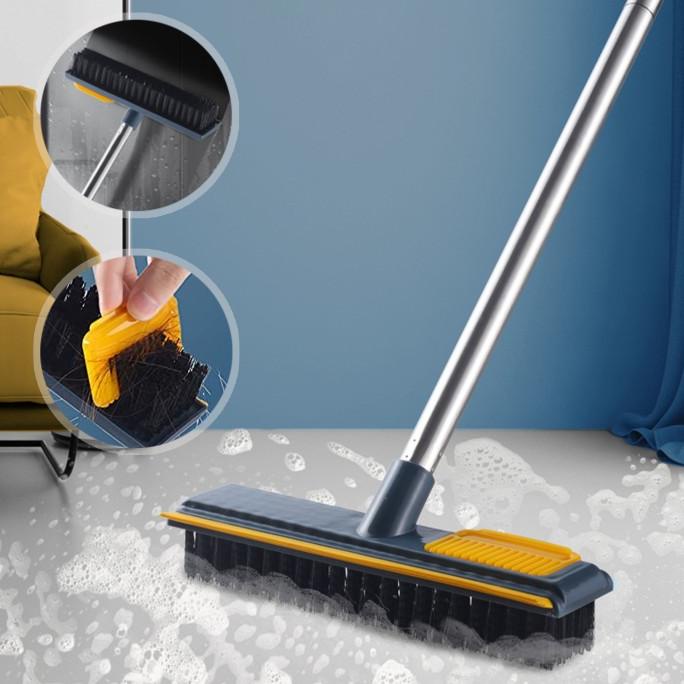 Sikat lantai gagang panjang 2in1 Air Toilet Granit Marmer Epoxy Wiper