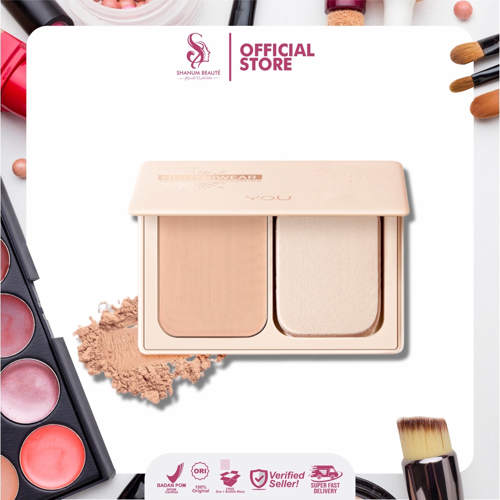 You Noutriwear + Silky Pressed Foundation - Bedak Padat