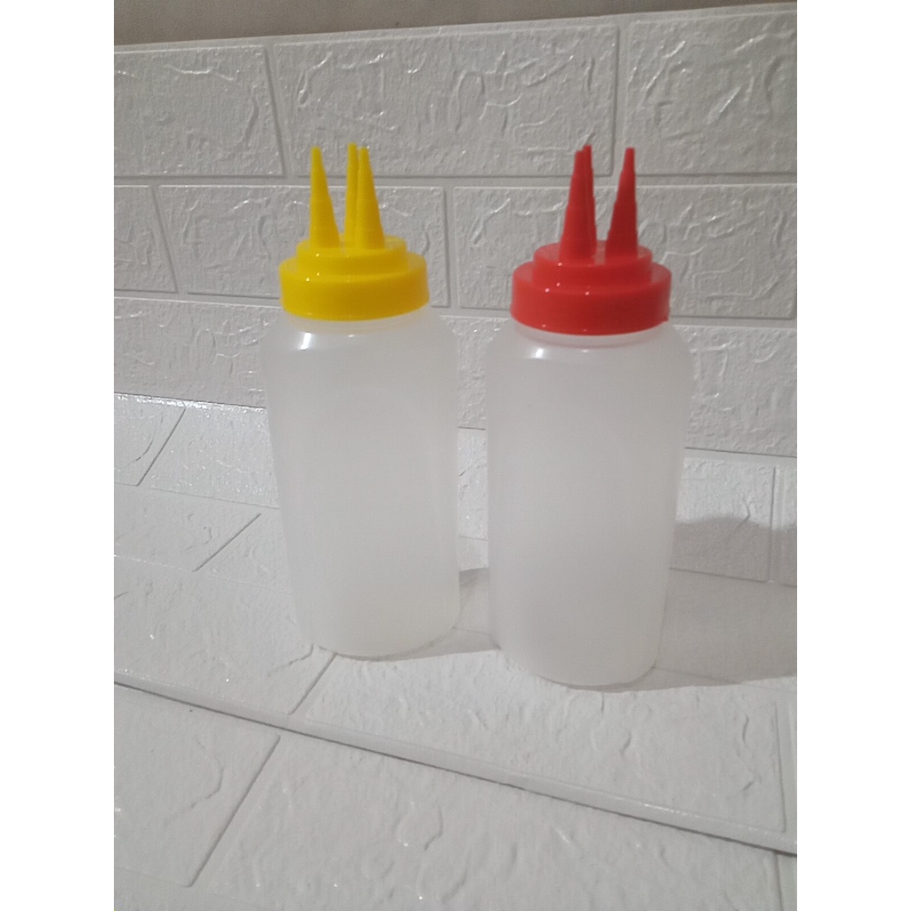 botol saus/kecap 3 lubang 650 ml