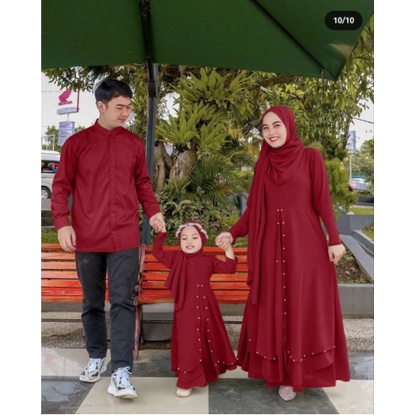 Baju Couple Keluarga Lebaran Terbaru 2023 Model Kekinian Trendy Gamis Couple Pasangan Suami Istri An