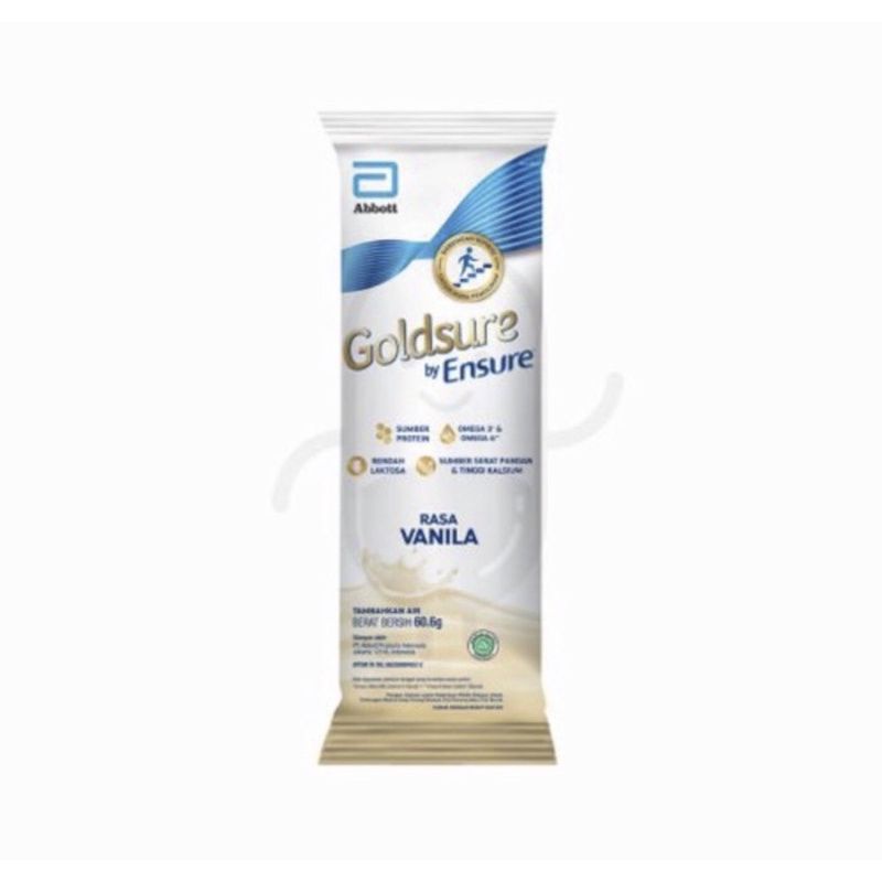 Goldsure Sachet 60.6g By Ensure Vanilla 60.6 gram Nutrisi Untuk Dewasa