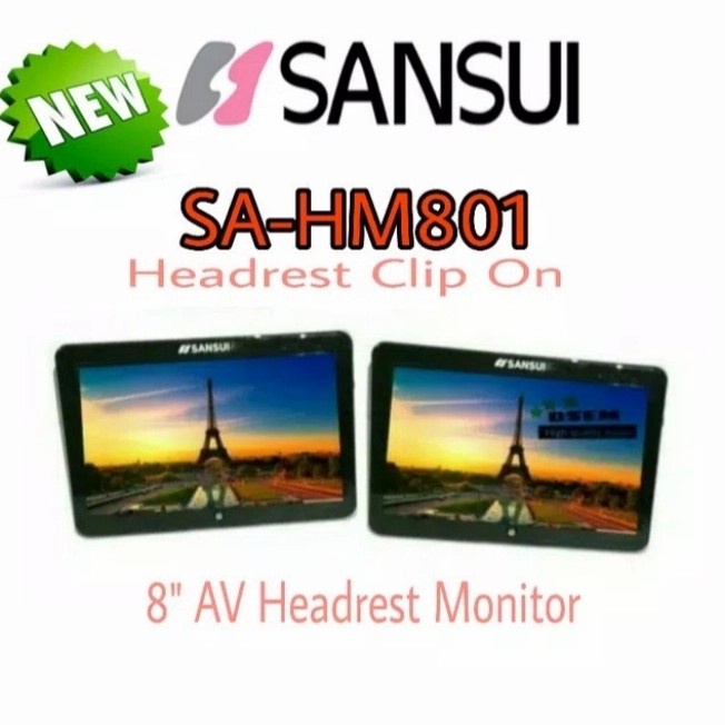 Bantal Mobil Tv Belakang Mobil Headrest Clip On Sansui