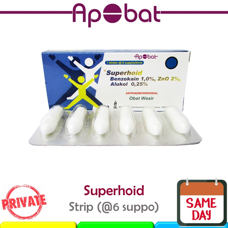 - ApObat - Superhoid Suppo 1 DUS  Obat Wasir Super Hoid Supo Peluru Ambeien Dos Box
