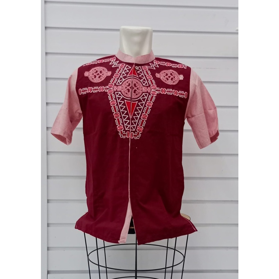 BAJU KOKO BORDIR ADRIANO LENGAN PENDEK