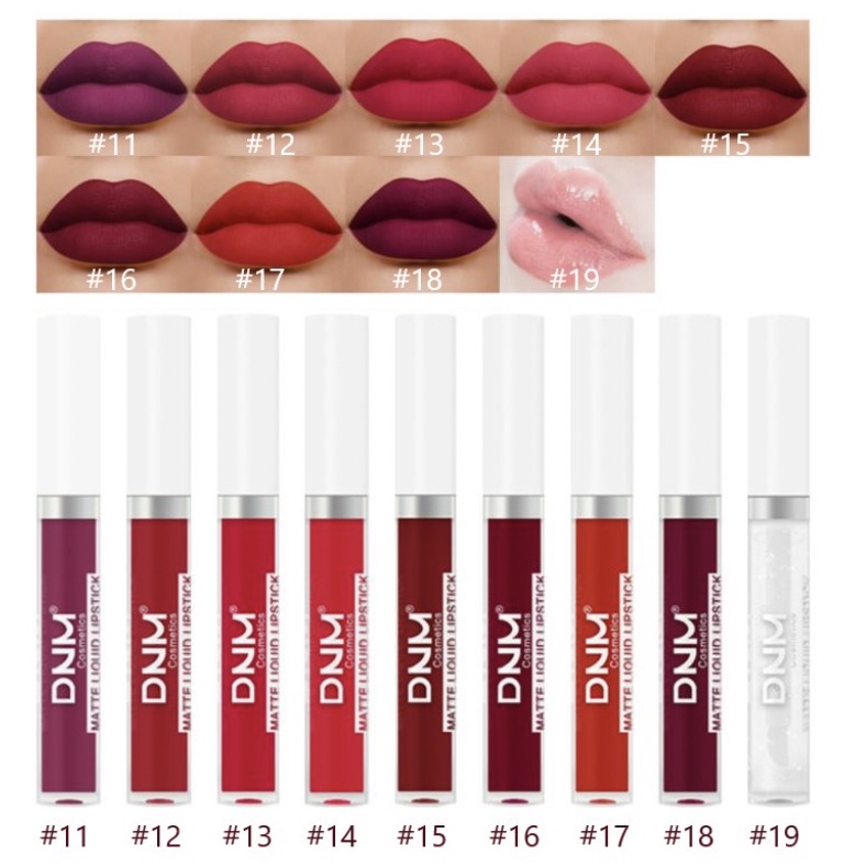 DNM Liquid Lipstik Matte 19 Colour Lipstick Long Lasting Matte LA082