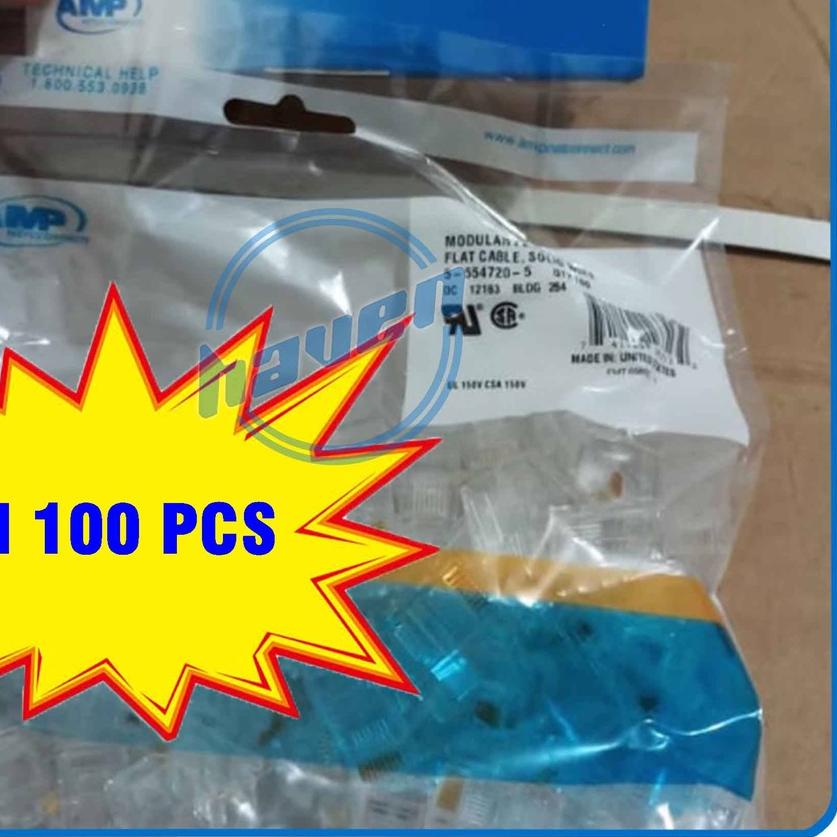 ♝ Rj45 Cat6 Konektor Rj45 Cat6 AMP Konektor LAN Cat6 AMP Connector Rj45 Cat6 AMP LAN Konektor ♡
