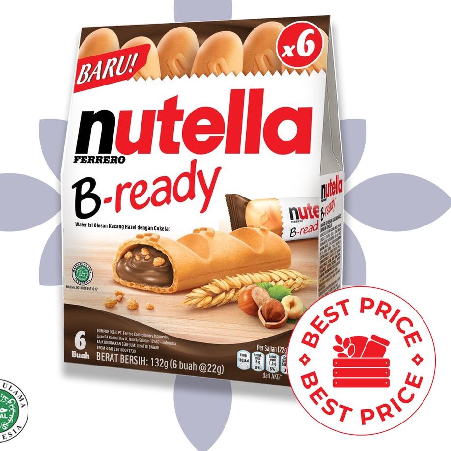 

Original NUTELLA - BREADY/ B-READY HAZELNUT CRISPY WAFER (6 PCS) - 132 GR grosir