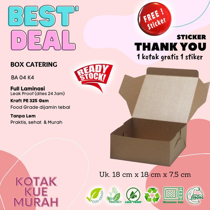

Packaging 18 Cm X 18 Cm X 7,5 Cm Eco Paper Kotak Kraft