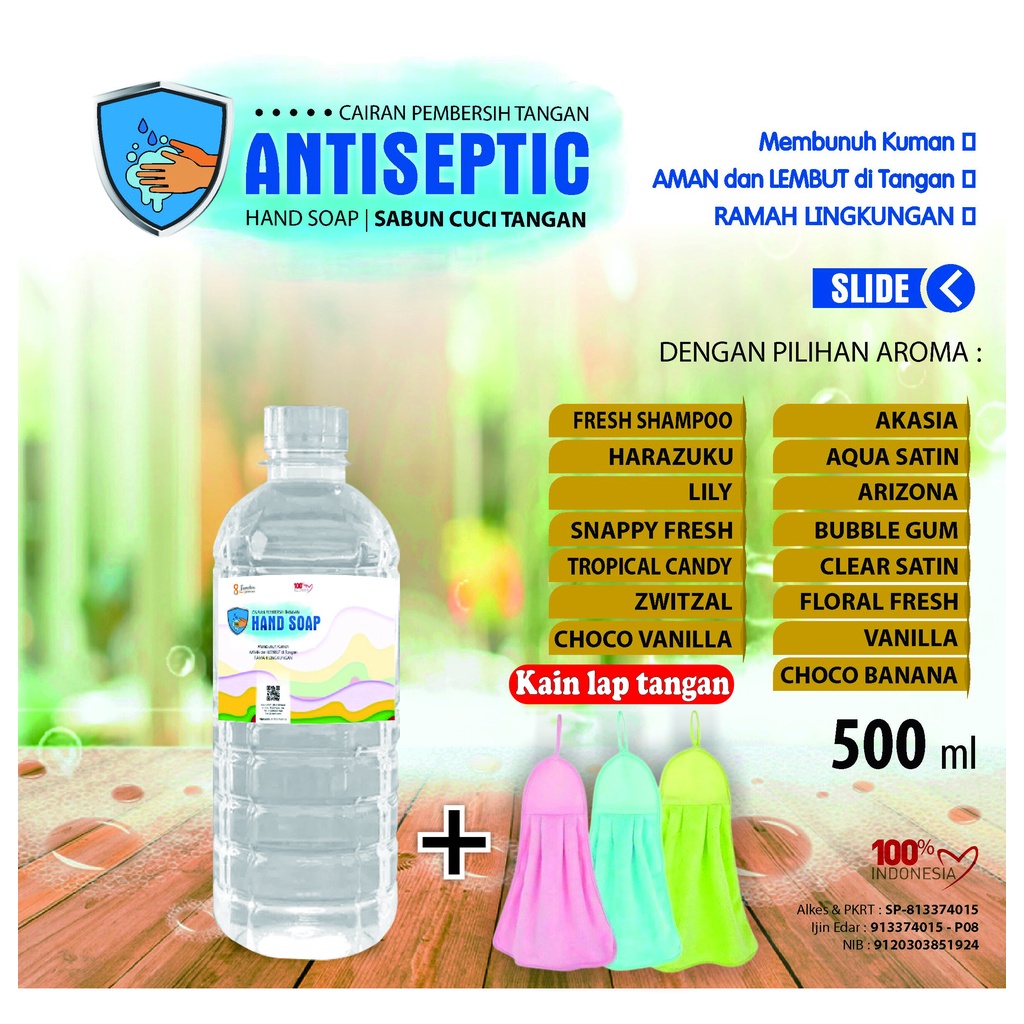 Sabun Cuci Tangan Aroma Wangi Segar 500 ml Botol Pet / Handsoap Aroma Wangi Segar 500 ml Botol Pet