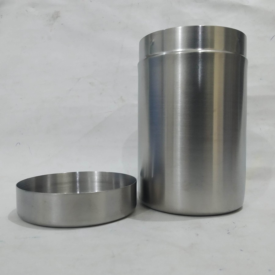 cangkir gelas mug toples kontainer muk stainless steel dengan tutup