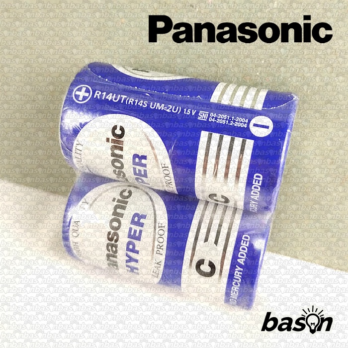 Baterai Panasonic C Hyper / Prima Blue (isi 2 pcs) - Batere Sedang