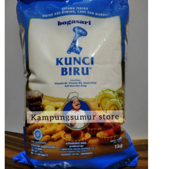 

Stok baru Tepung Terigu Kunci Biru Premium 1 kg