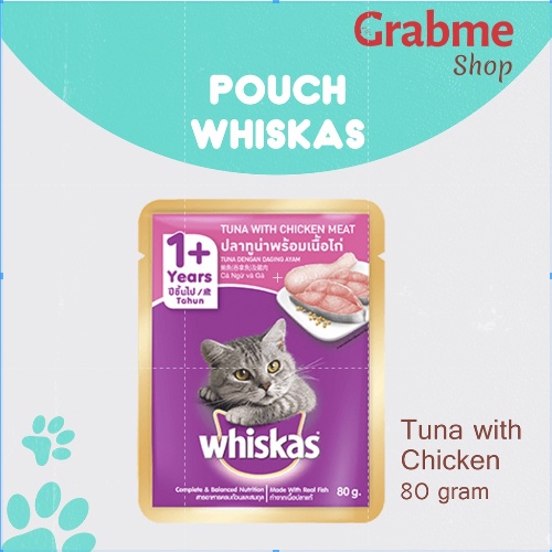 Makanan ringan kucing Whiskas pouch 1 dus @24 pcs All Varian