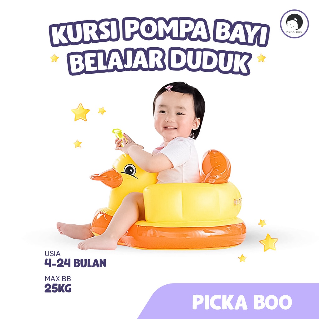 PICKA BOO Kursi Pompa Sofa Tiup Bayi Karakter Bebek