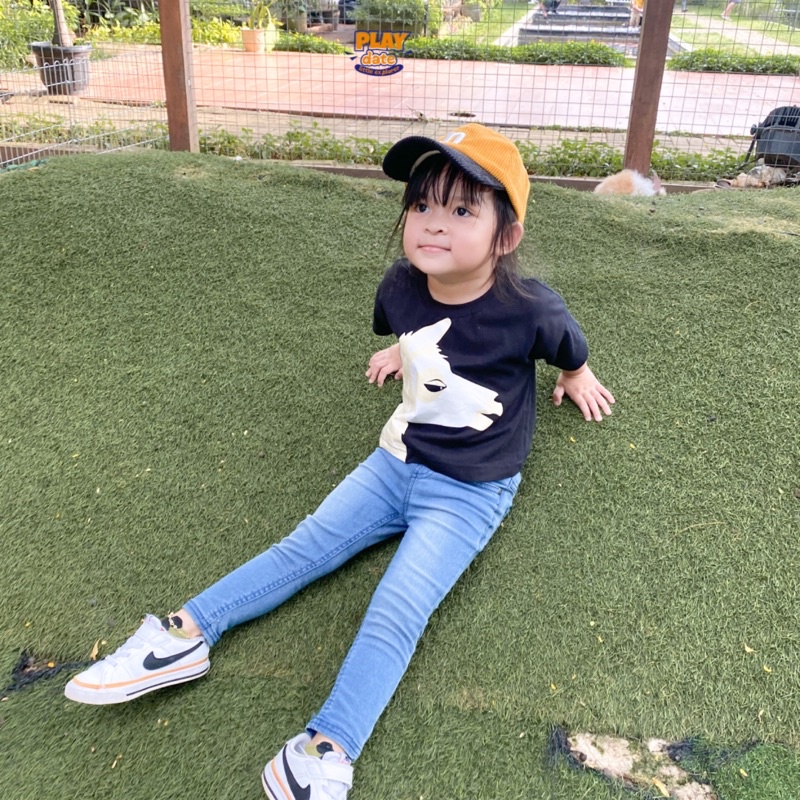 Playdate Animal Korean Oversize Tee Baju Kaos Anak Laki Laki Perempuan Unisex Atasan Lengan Pendek Kids 1 sd 5 Tahun Katun