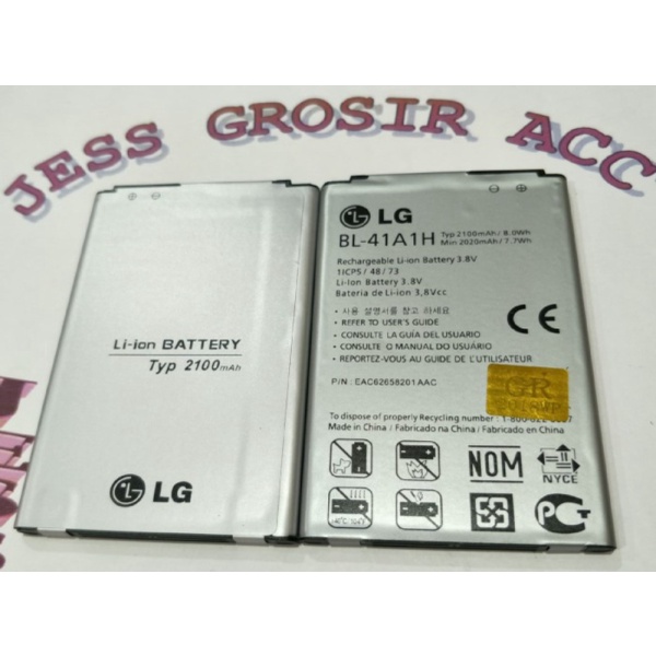 Dijual Baterai Battery Batere LG BL-41A1H Optimus Tribute LS660  K60  MS395 Berkualitas