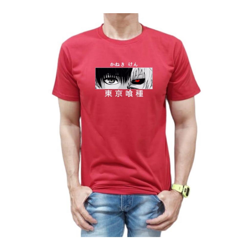 KAOS MODEL KEN ANIME TOKYO GHOUL BAHAN KATUN NYAMAN DI PAKAI KUALITAS PREMIUM