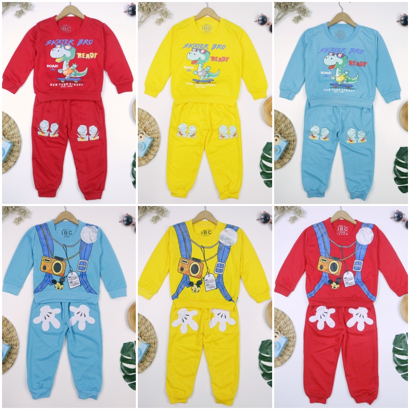 (EXPORT) Setelan Jojo Size 7-8 Tahun / Baju Tidur Premium Cotton Lengan Panjang Anak Laki Perempuan