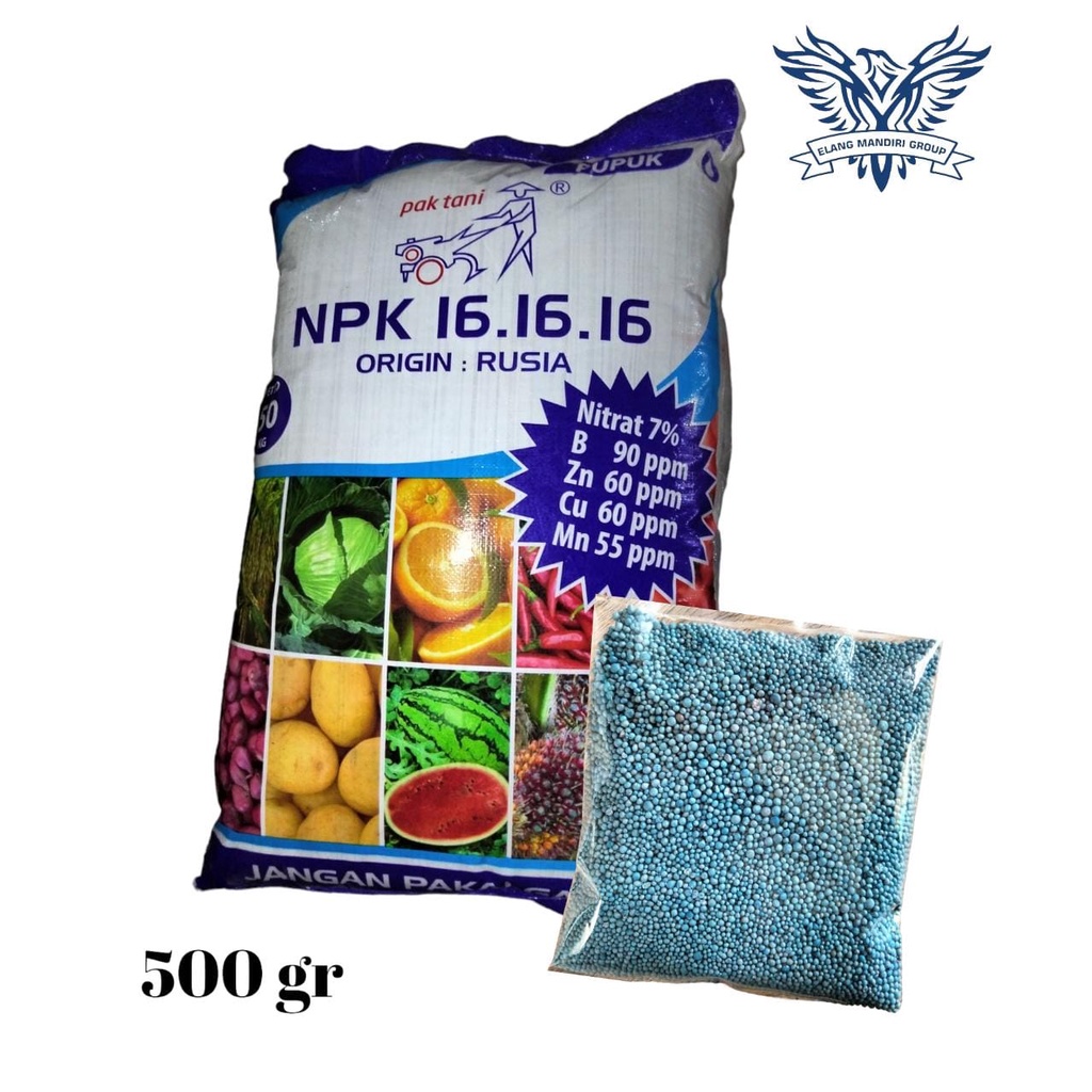 REPACK Pupuk NPK 16 16 16 PAK TANI 500gr Pupuk Tanaman Buah dan Sayuran ORIGIN RUSIA