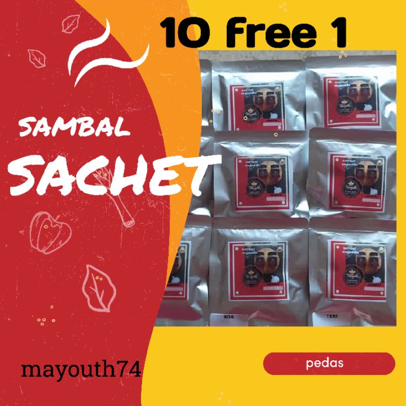 sambal sachet cumi/roa/cakalang/paru/jengkol/tongkol/teri/bawang/terasi