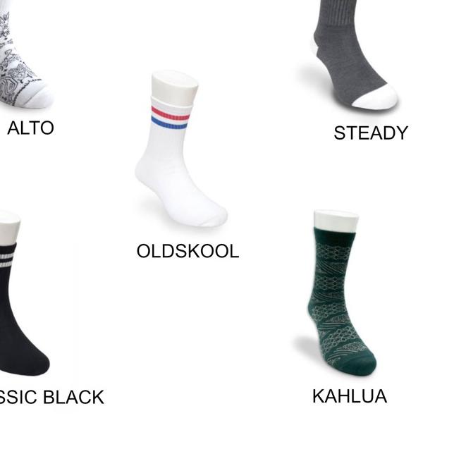 ♤ Paket crew socks 5 pasang ♦