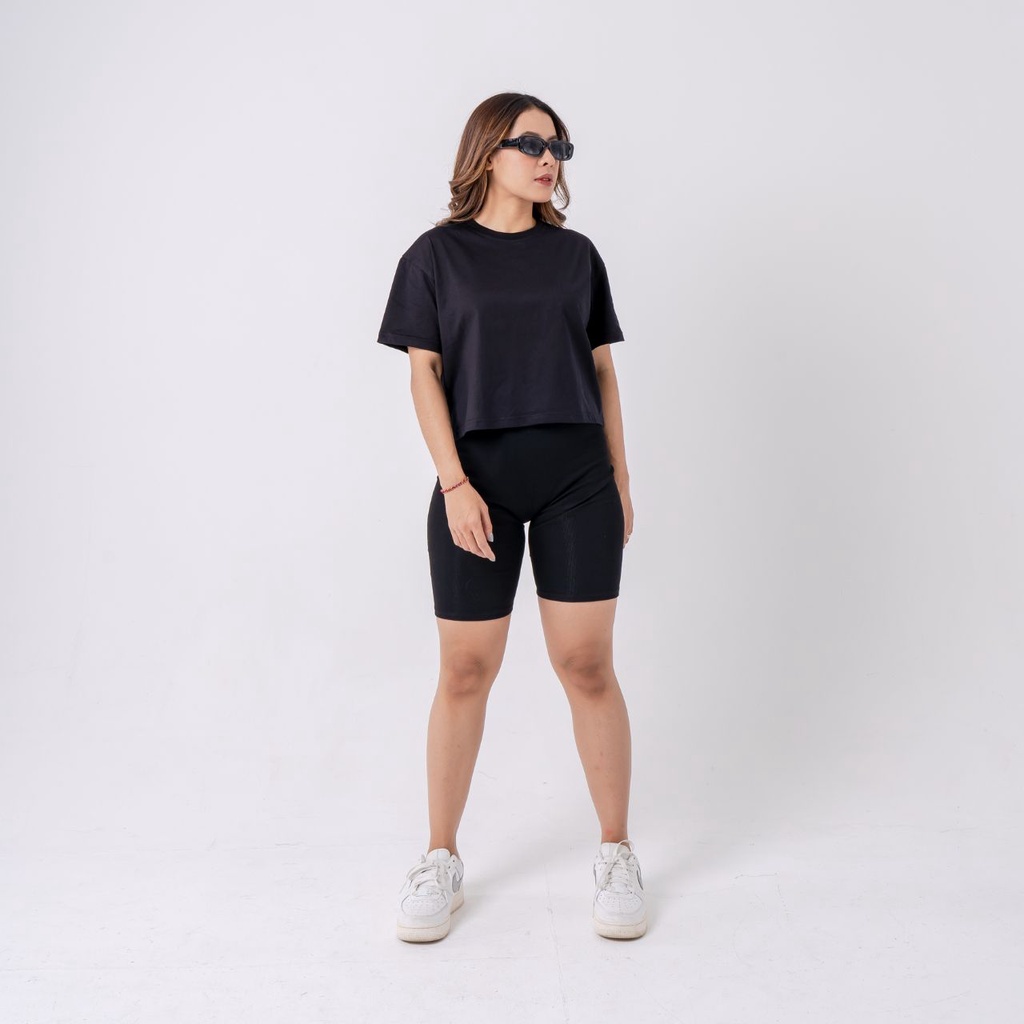 AIJO - Crop Oversize Valerie - Atasan Kaos Wanita