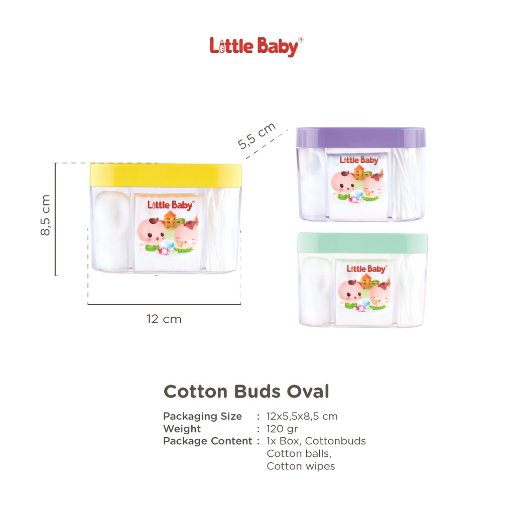 Little baby Cotton bud Oval LB001 / 3in1 Multifungsi Box BX1120