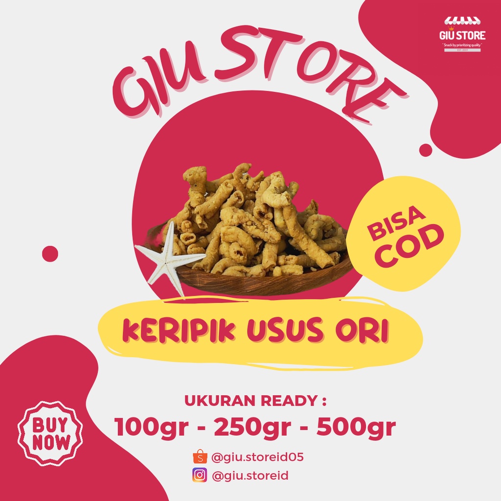 

KERIPIK USUS ORIGINAL/BALADO @250GR & 500GR