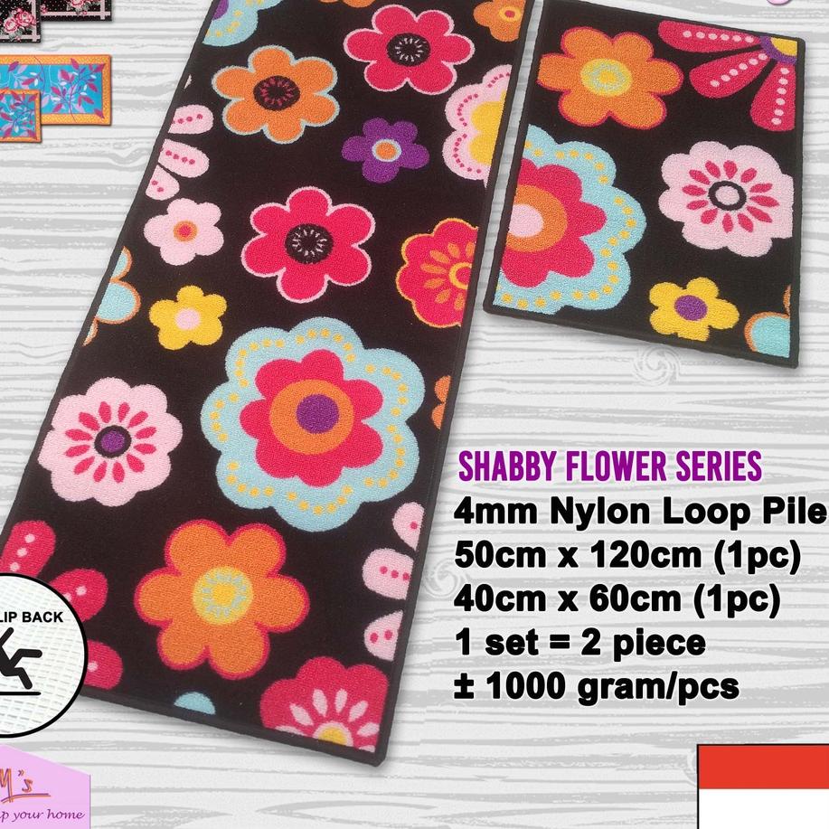 BestSeller  Tren-D-rugs Keset kaki panjang dapur lorong runner kitchen mat murah anti slip 1 set 2 p
