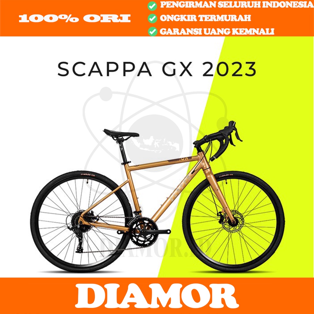 GENIO SCAPPA GX Sepeda Balap Roadbike Gravel 700C Alloy 18 Speed