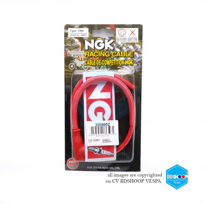 Ngk Racing Kabel Cangklong Busi Cr4 Original Untuk Motor Vespa