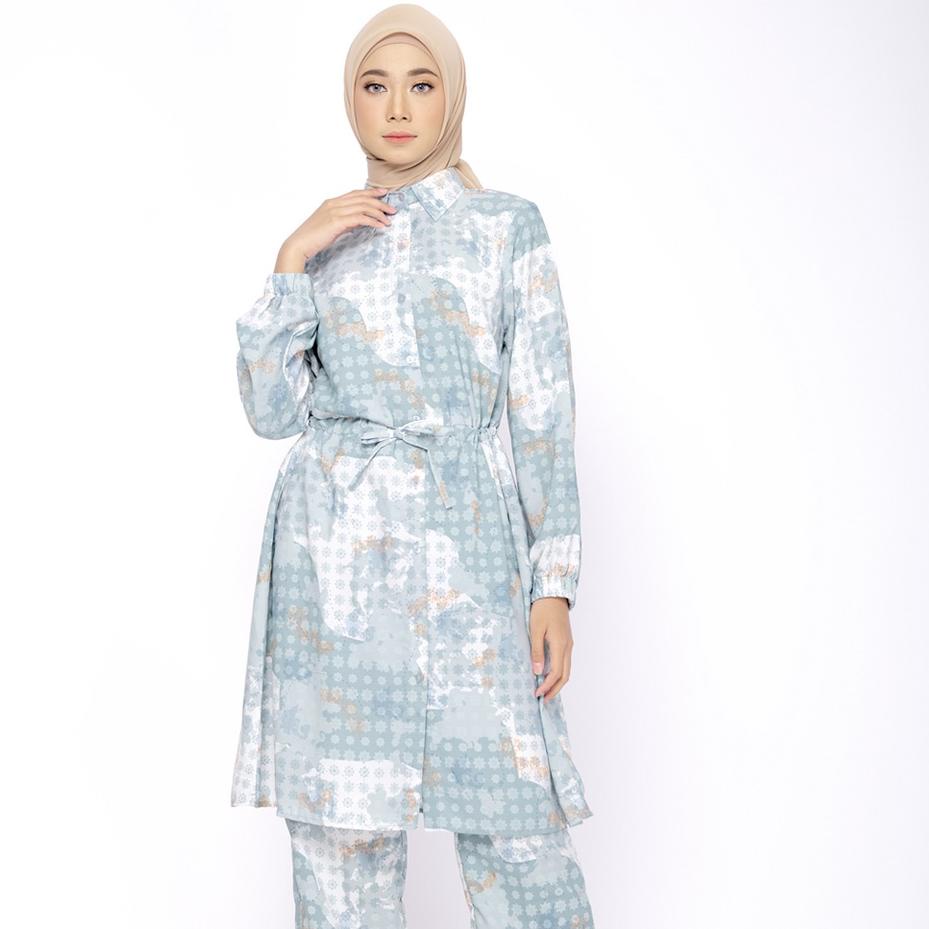 ✬ BIA By Zaskia Mecca - Queen Mint Tunik - Islamic Journey In Europe - Edisi Denmark Sarimbit ➸