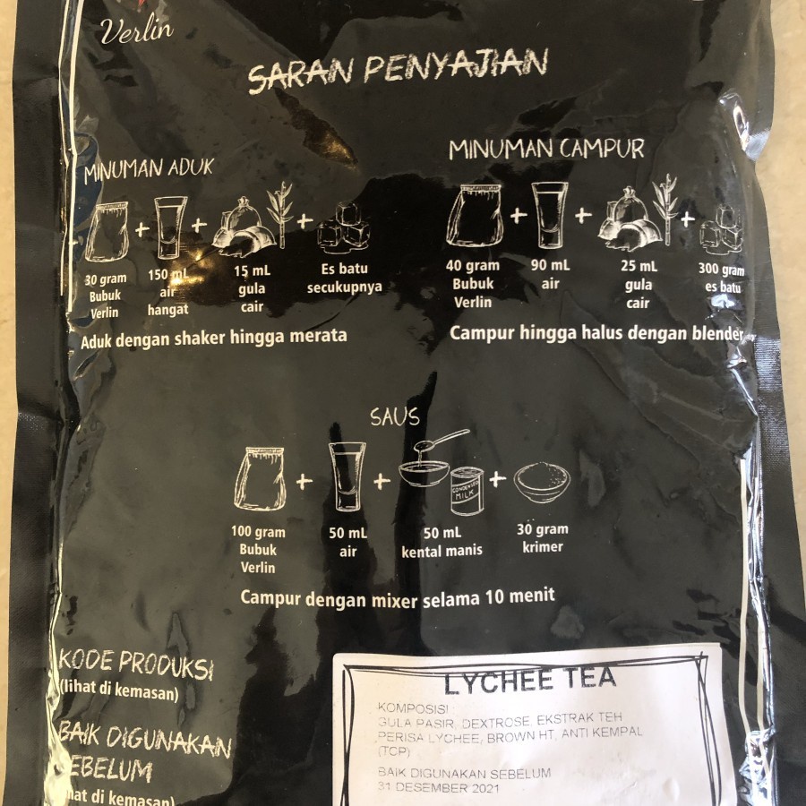 

Verlin Lychee Tea 1 kg / teh leci instan powder drink