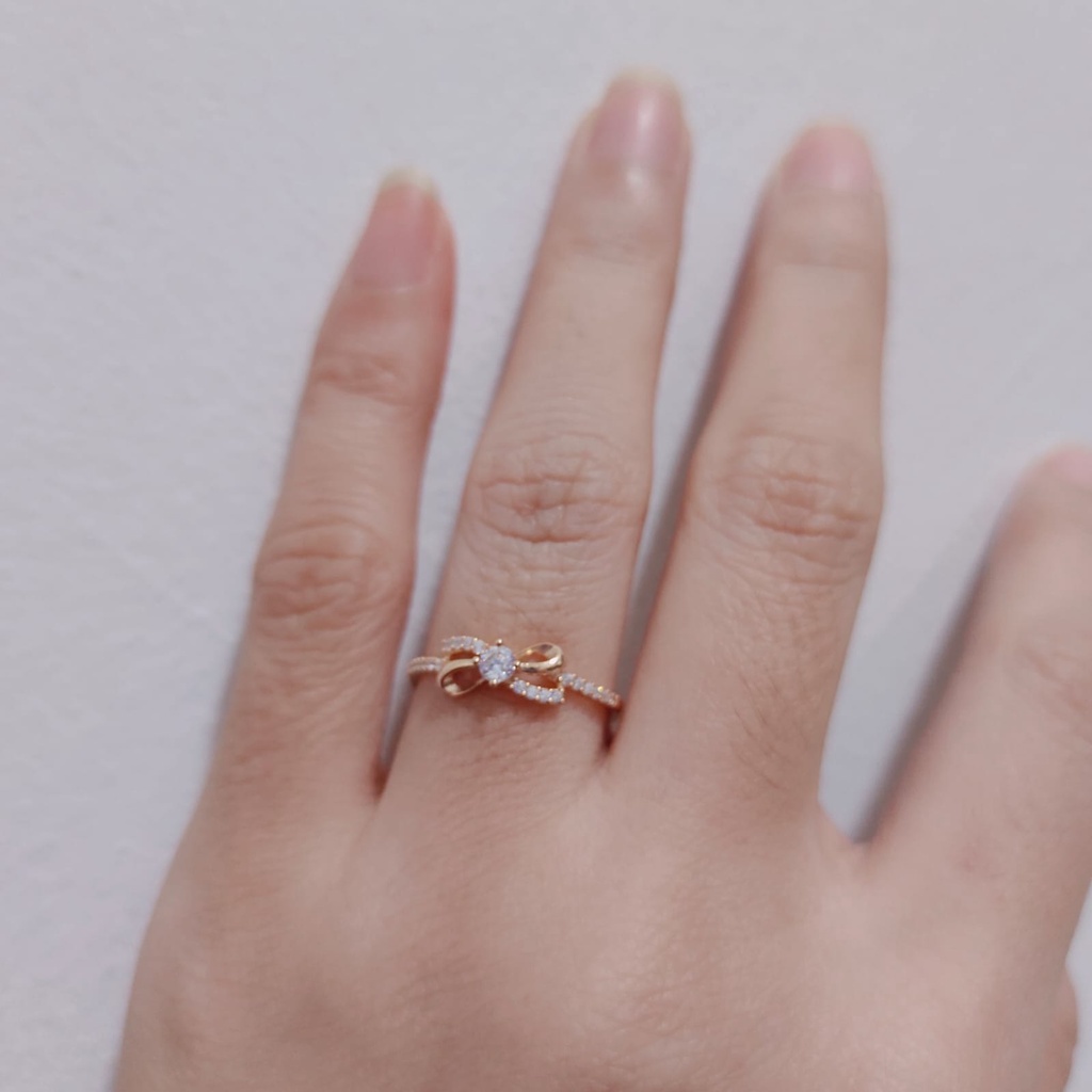 cincin pita permata cantik unik emas asli
